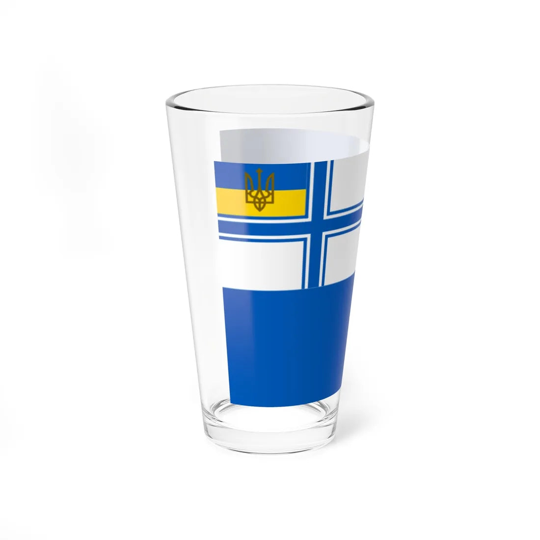 Auxiliary Naval Ensign of Ukraine 1918 (Ukraine) Pint Glass 16oz - Go Mug Yourself
