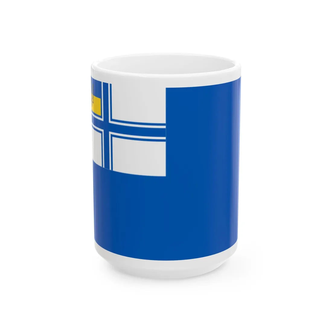 Auxiliary Naval Ensign of Ukraine 1918 (Ukraine) White Coffee Mug 15oz - Go Mug Yourself