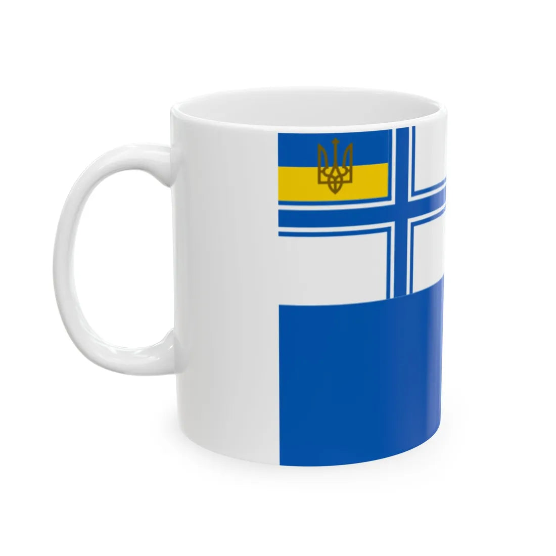 Auxiliary Naval Ensign of Ukraine 1918 (Ukraine) White Coffee Mug - Go Mug Yourself