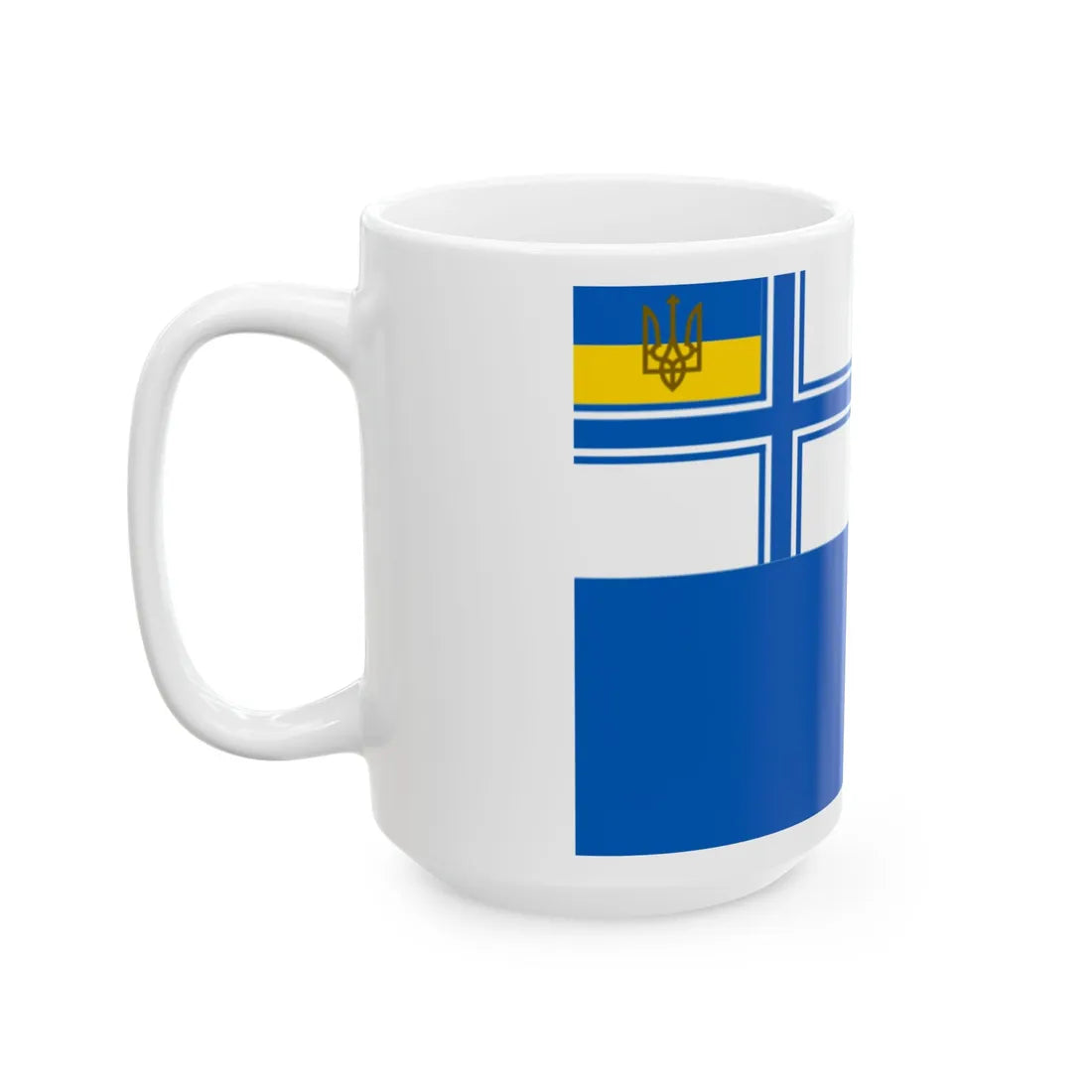 Auxiliary Naval Ensign of Ukraine 1918 (Ukraine) White Coffee Mug - Go Mug Yourself