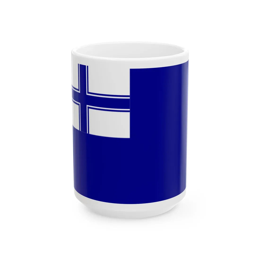 Auxiliary Naval Ensign of Ukraine 1994-1997 (Ukraine) White Coffee Mug 15oz - Go Mug Yourself