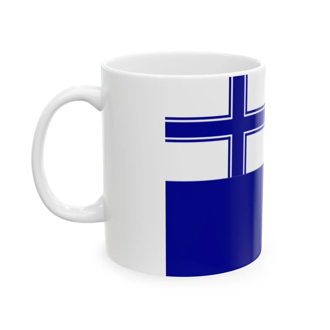Auxiliary Naval Ensign of Ukraine 1994-1997 (Ukraine) White Coffee Mug - Go Mug Yourself