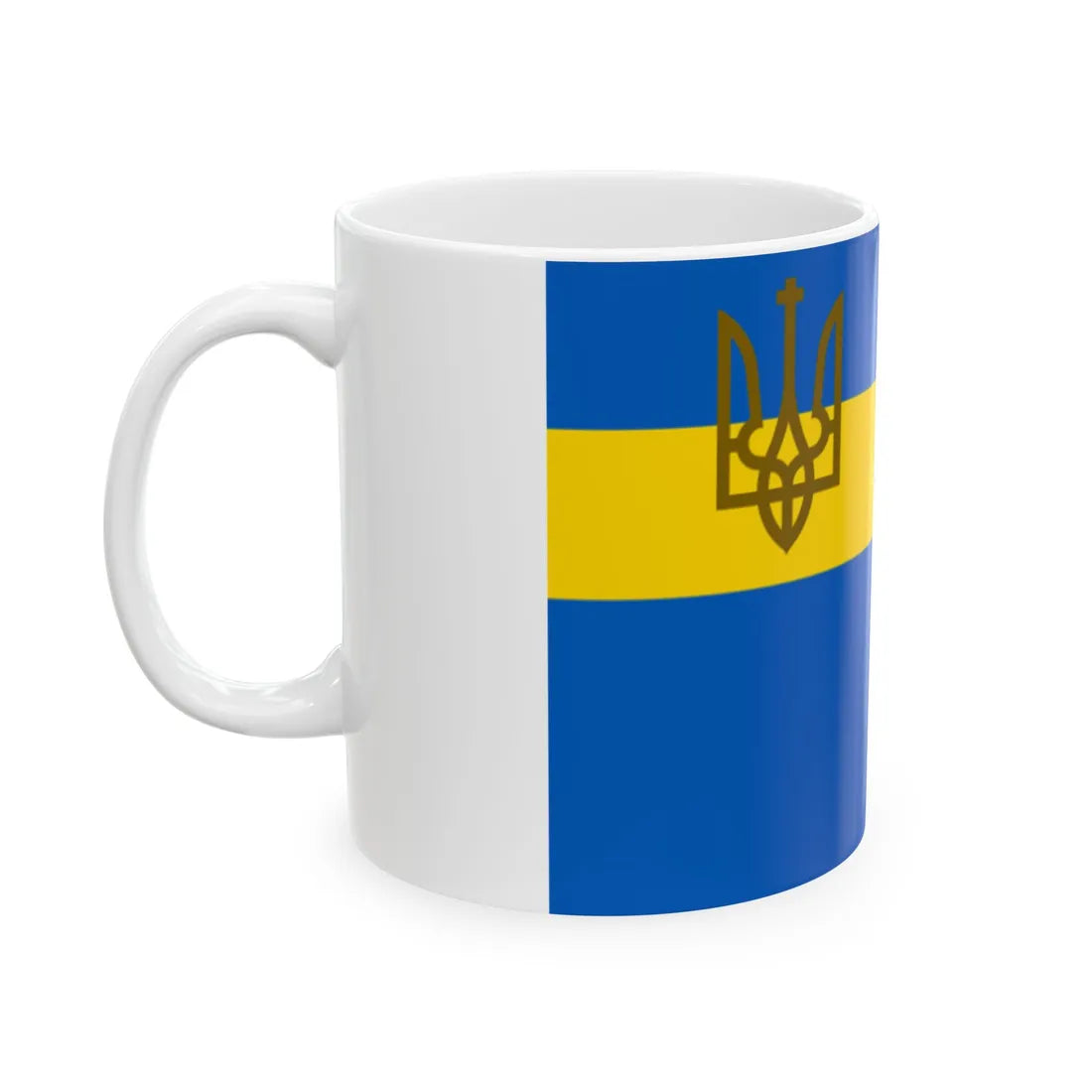 Auxiliary Naval Ensign of Ukraine Civillian - dress 1918 (Ukraine) White Coffee Mug - Go Mug Yourself
