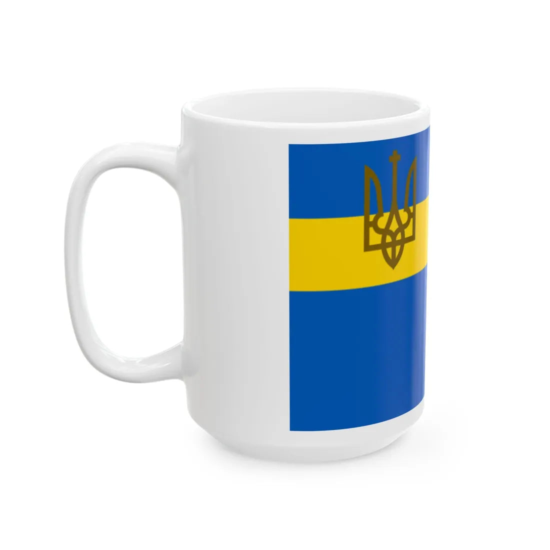 Auxiliary Naval Ensign of Ukraine Civillian - dress 1918 (Ukraine) White Coffee Mug - Go Mug Yourself