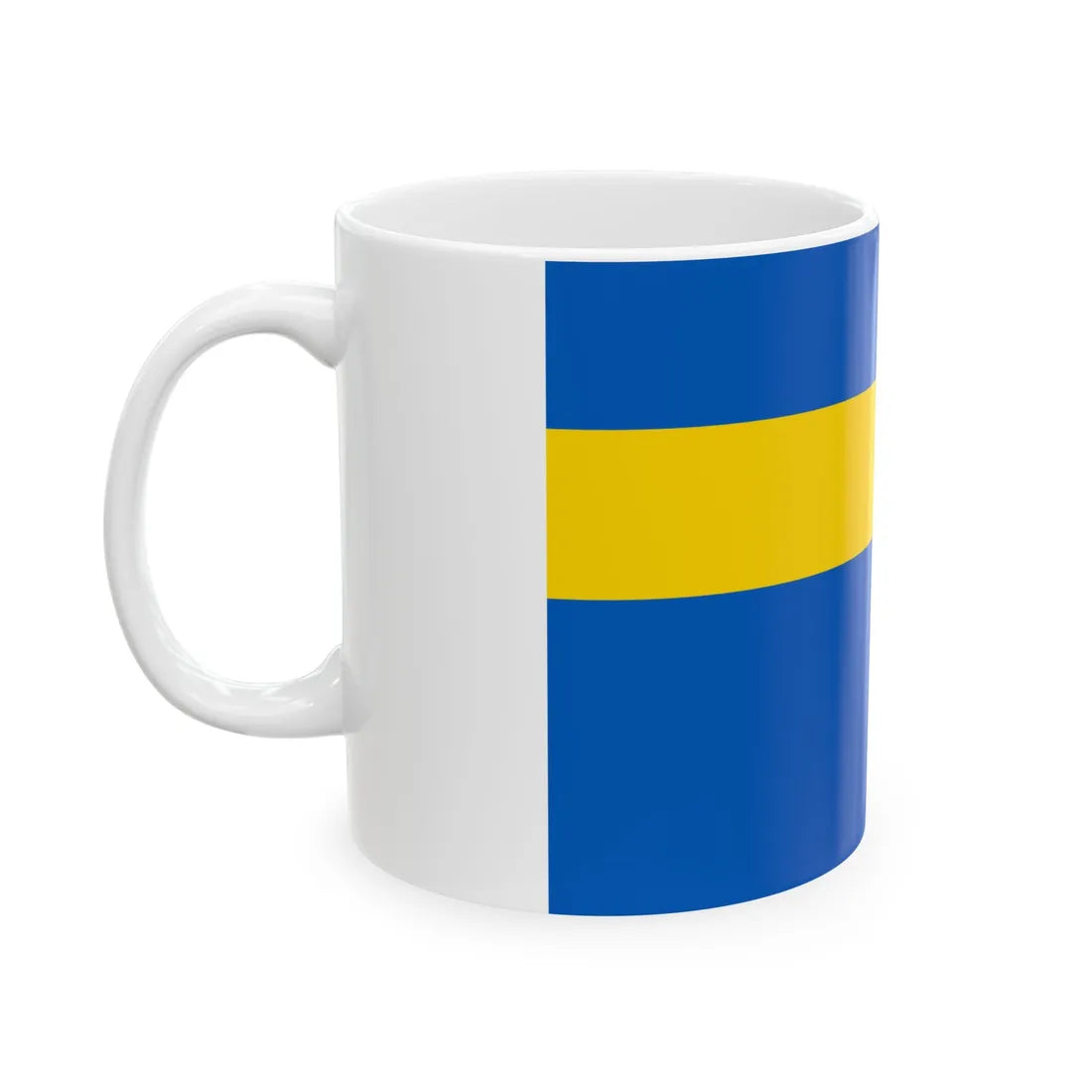 Auxiliary Naval Ensign of Ukraine Civillian officer 1918 (Ukraine) White Coffee Mug - Go Mug Yourself