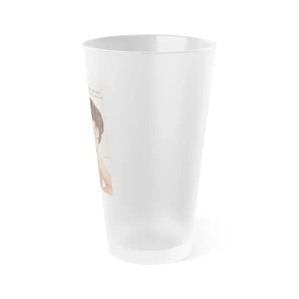 Ava Gardner #119 - Mag. Cover (Vintage Female Icon) Frosted Pint Glass 16oz - Go Mug Yourself