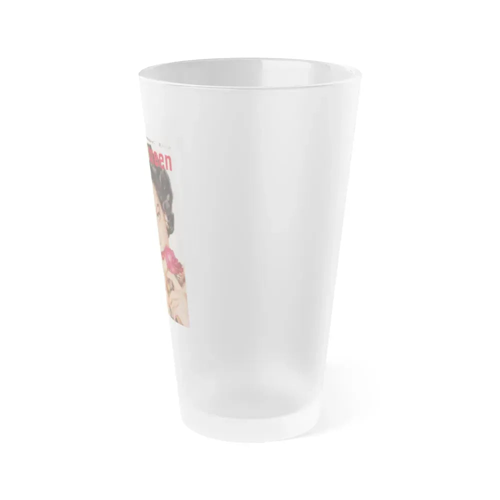 Ava Gardner #122 - Mag. Cover (Vintage Female Icon) Frosted Pint Glass 16oz - Go Mug Yourself