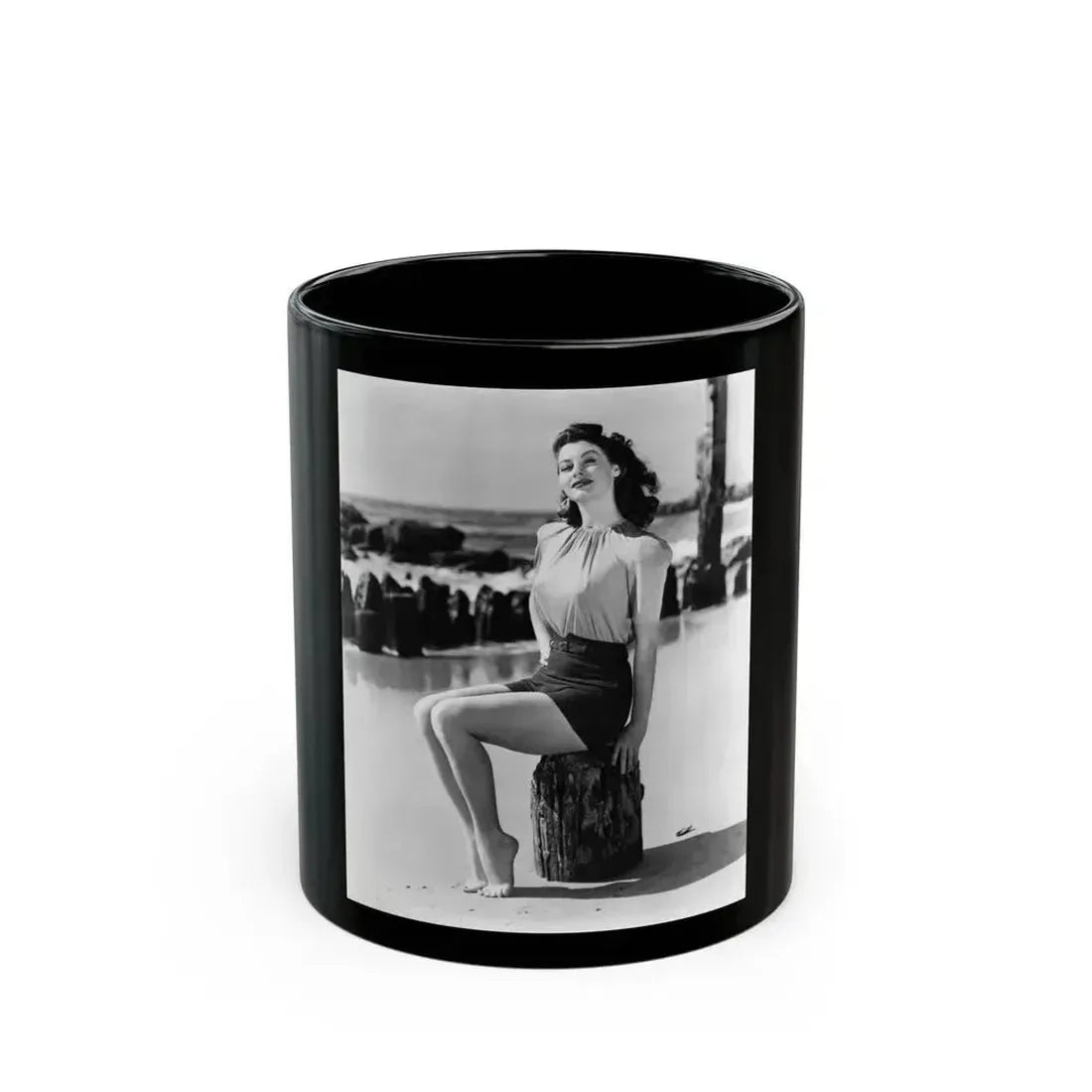 Ava Gardner #125 (Vintage Female Icon) Black Coffee Mug 11oz - Go Mug Yourself