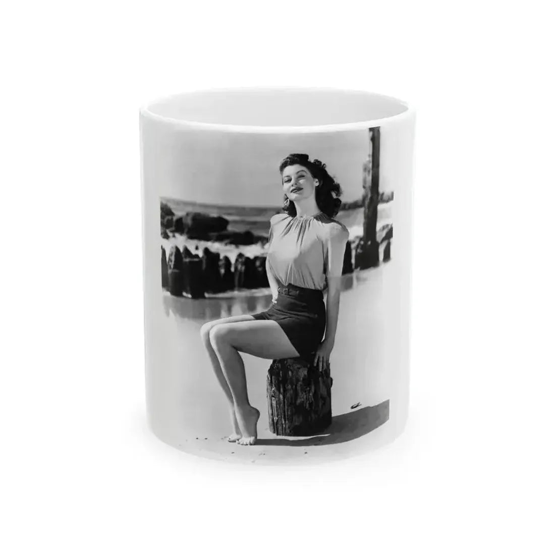 Ava Gardner #125 (Vintage Female Icon) White Coffee Mug 11oz - Go Mug Yourself