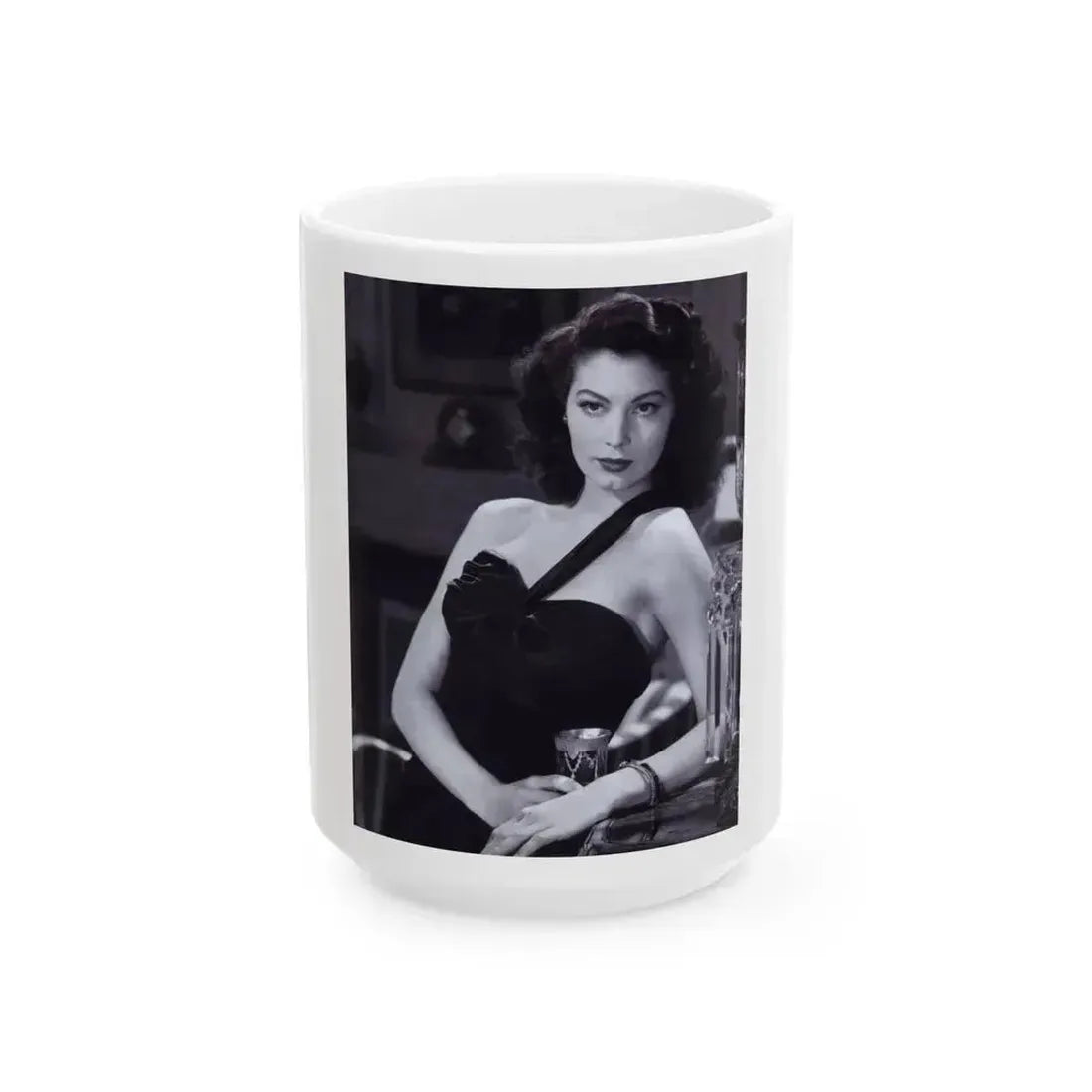 Ava Gardner #126 (Vintage Female Icon) White Coffee Mug 15oz - Go Mug Yourself