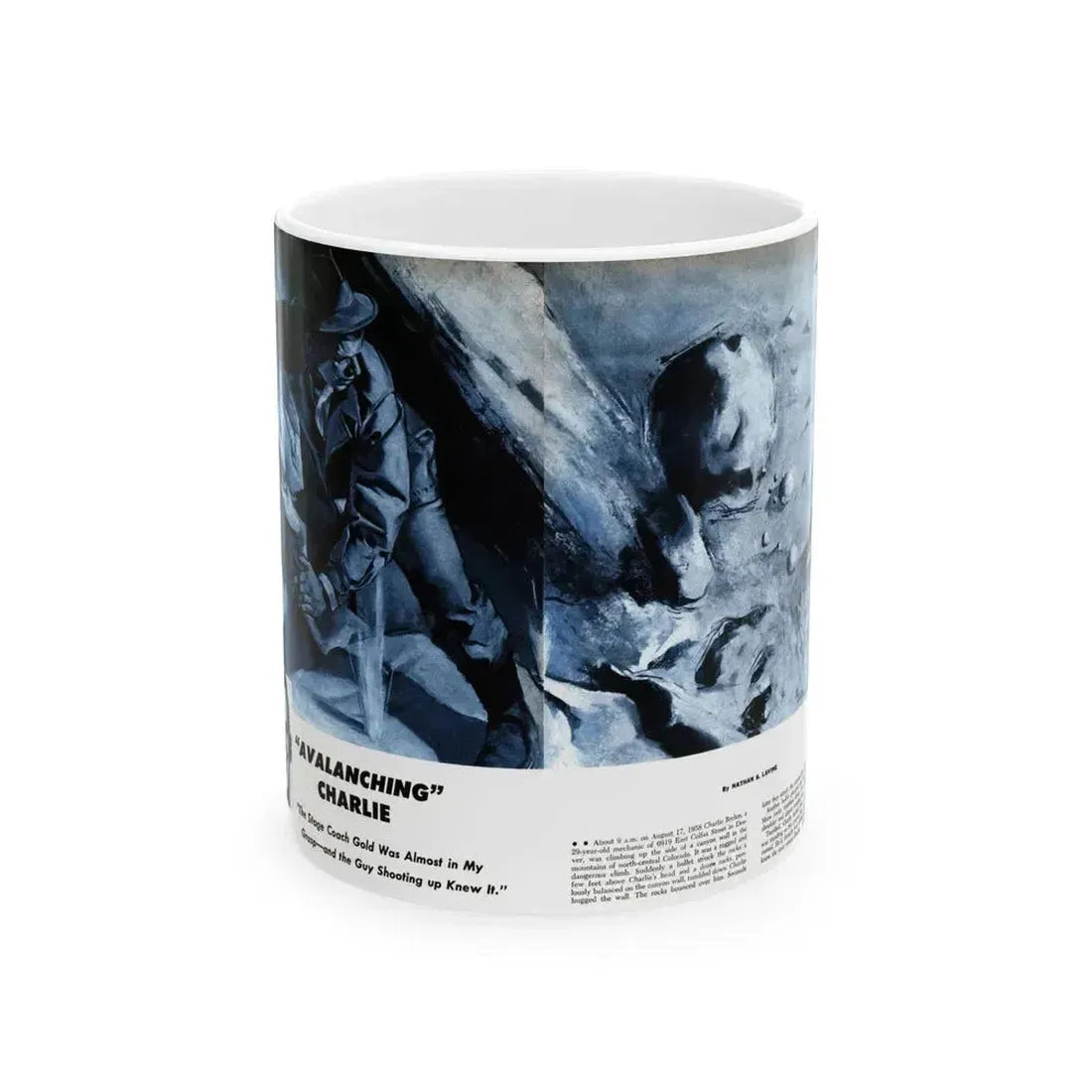 Avalanching Charlie, Sir! magazine, May 1959 - White Coffee Mug 11oz - Go Mug Yourself