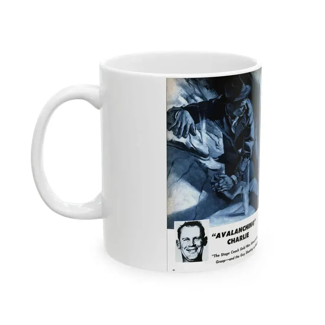 Avalanching Charlie, Sir! magazine, May 1959 - White Coffee Mug - Go Mug Yourself