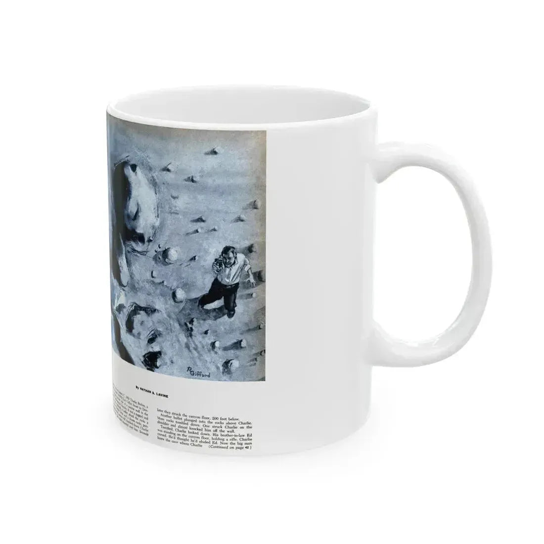 Avalanching Charlie, Sir! magazine, May 1959 - White Coffee Mug - Go Mug Yourself