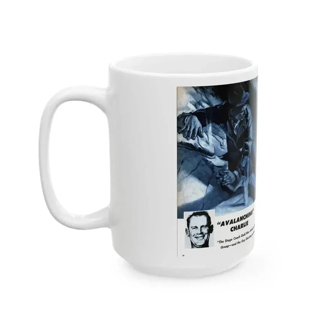 Avalanching Charlie, Sir! magazine, May 1959 - White Coffee Mug - Go Mug Yourself