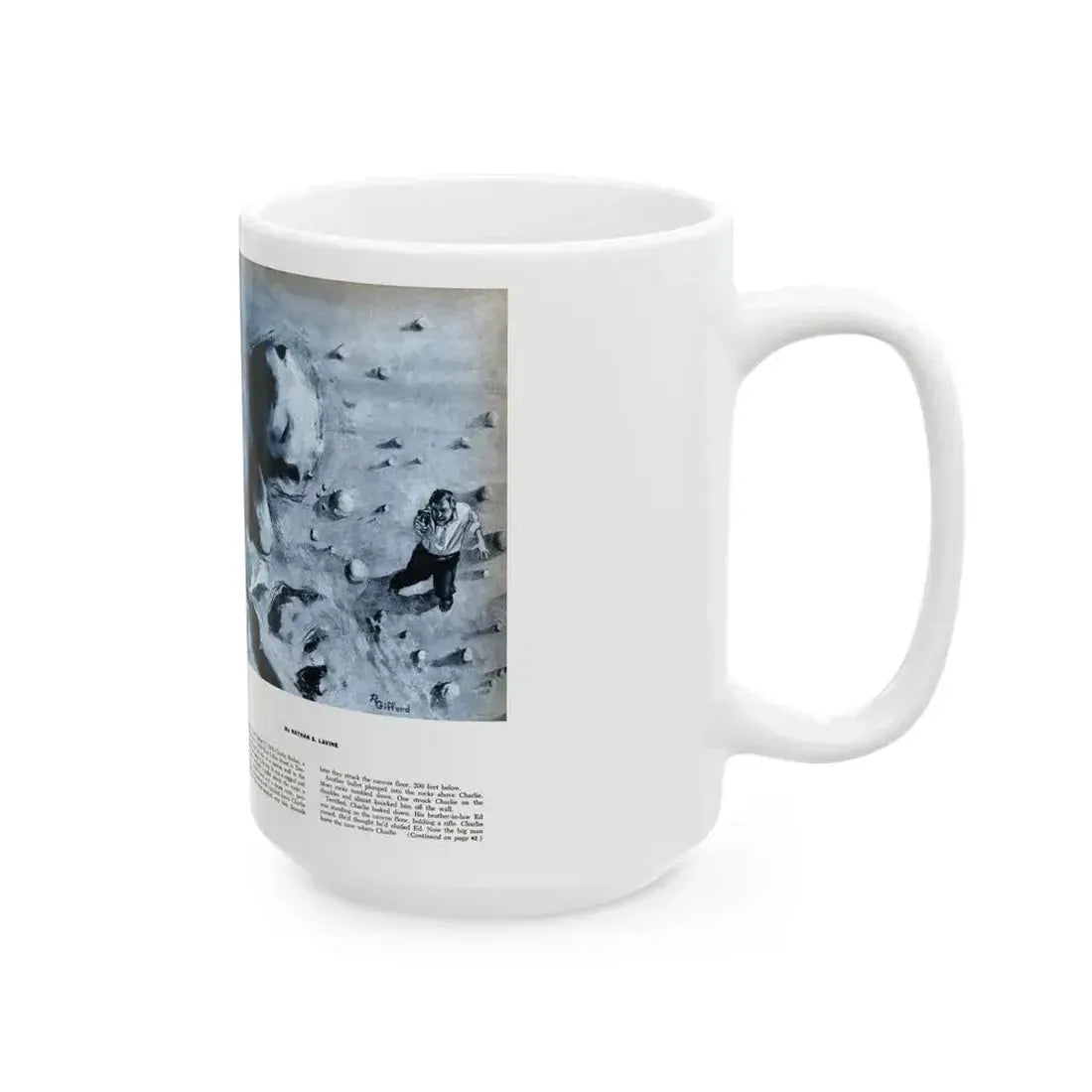 Avalanching Charlie, Sir! magazine, May 1959 - White Coffee Mug - Go Mug Yourself