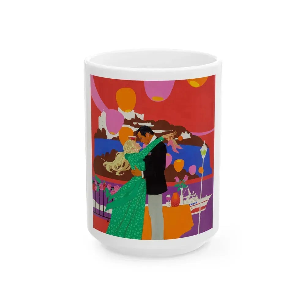Avanti, movie advertisement, 1972 - White Coffee Mug 15oz - Go Mug Yourself