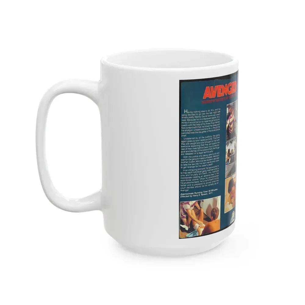 AVENGED (VHS COVER) - White Coffee Mug - Go Mug Yourself