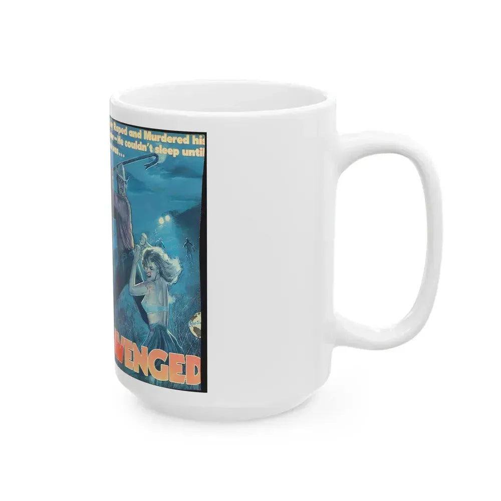AVENGED (VHS COVER) - White Coffee Mug - Go Mug Yourself