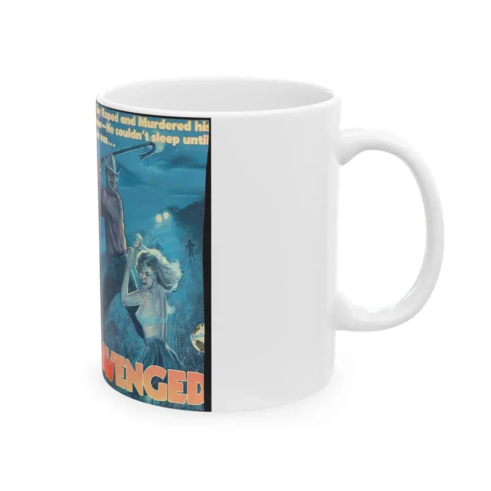 AVENGED (VHS COVER) - White Coffee Mug - Go Mug Yourself