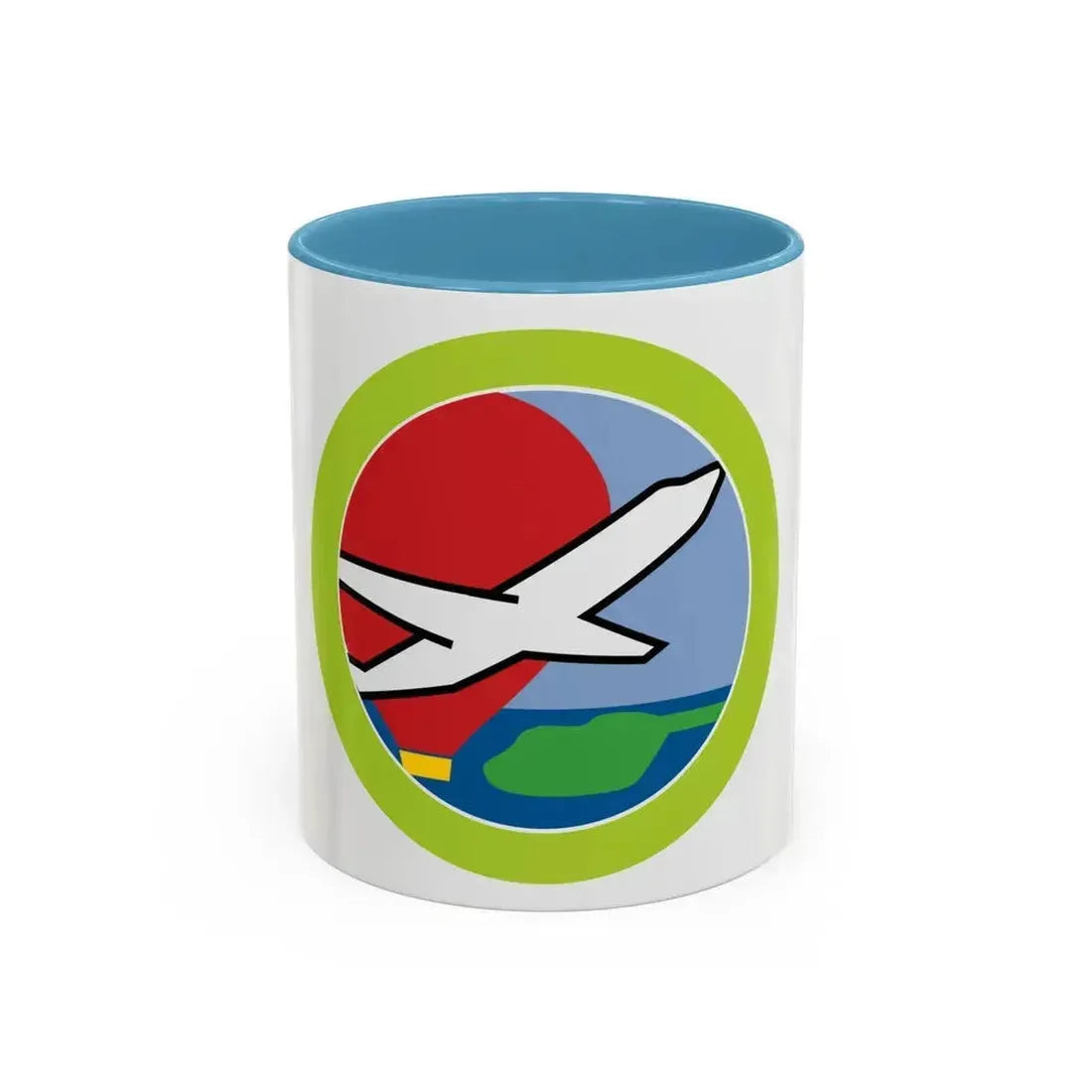 Aviation (Boy Scout Merit Badge) Accent Coffee Mug 11oz Light Blue - Go Mug Yourself