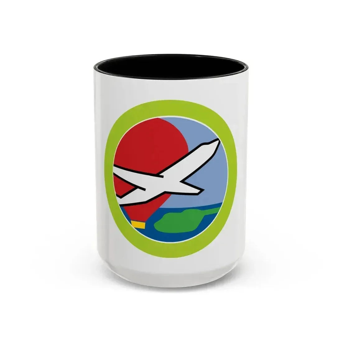 Aviation (Boy Scout Merit Badge) Accent Coffee Mug 15oz Black - Go Mug Yourself