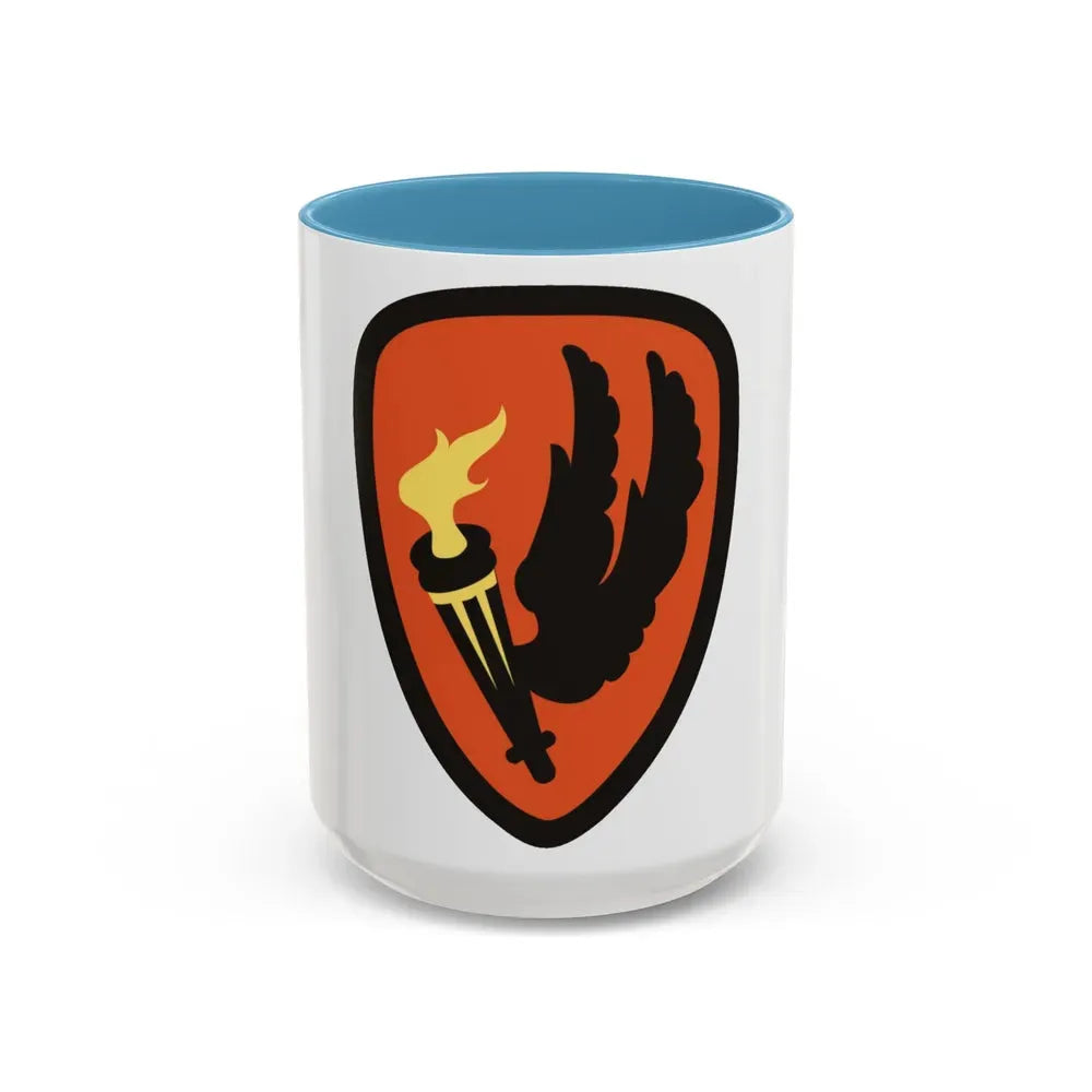 Aviation Center and School (U.S. Army) Accent Coffee Mug 15oz Light Blue - Go Mug Yourself