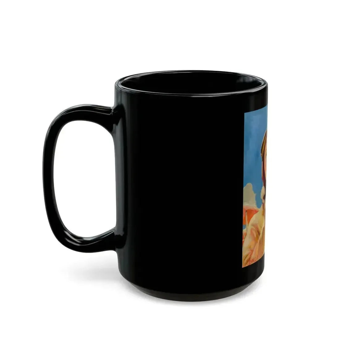 Aviator Girl - Black Coffee Mug - Go Mug Yourself