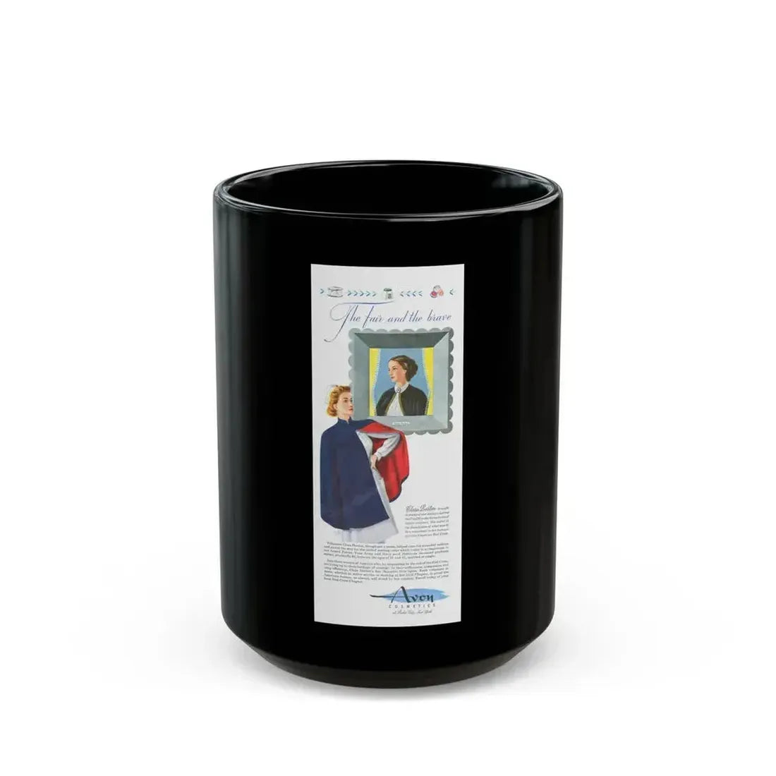 Avon Cosmetics ad (2), 1943 - Black Coffee Mug 15oz - Go Mug Yourself