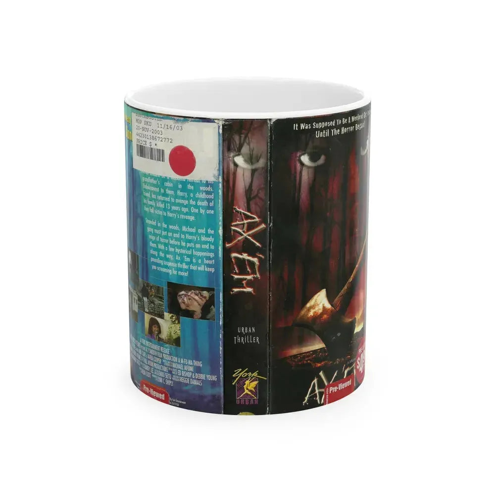 AX EM (VHS COVER) - White Coffee Mug 11oz - Go Mug Yourself