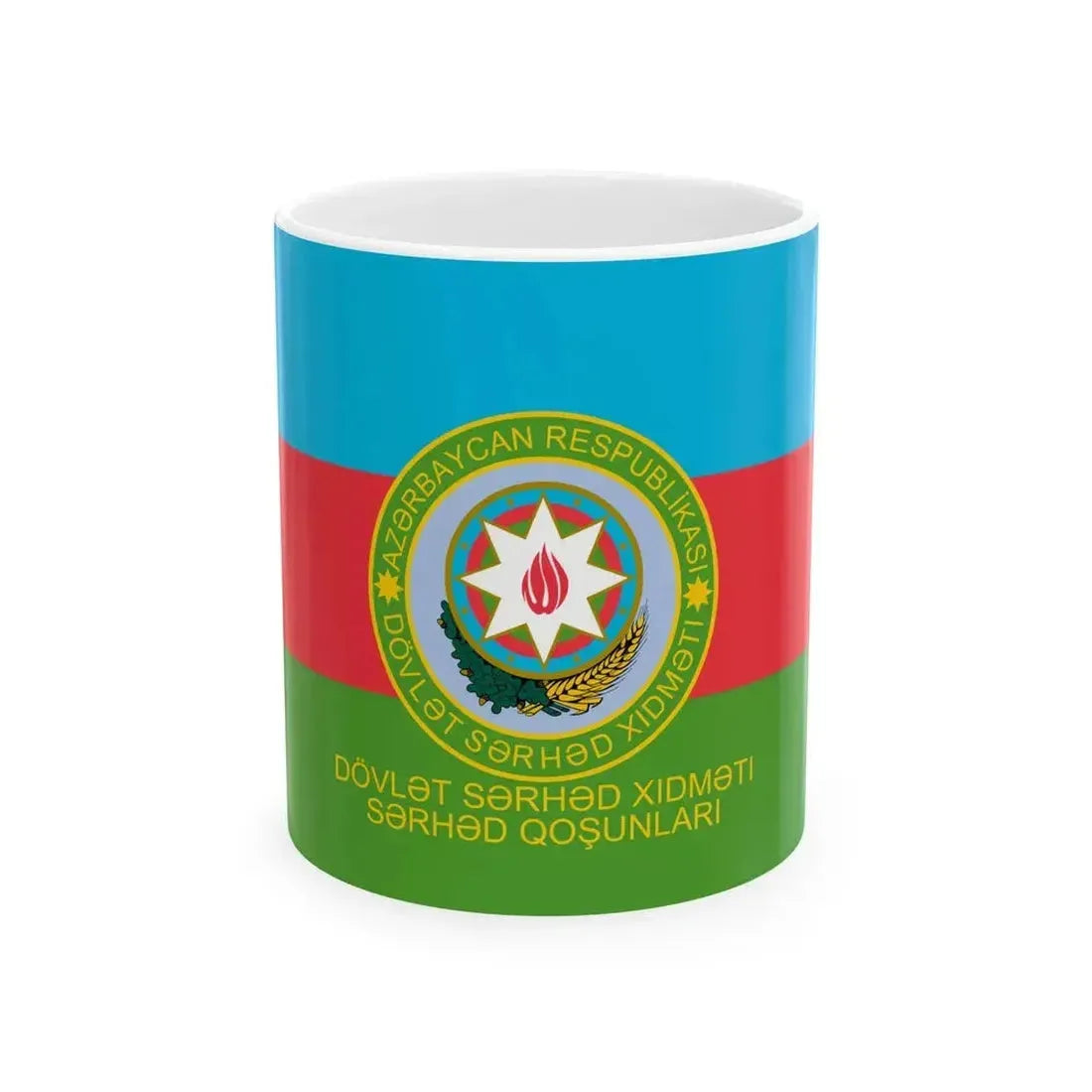 Azerbaijan Border Guards Standard Reverse (Azerbaijan) White Coffee Mug 11oz - Go Mug Yourself
