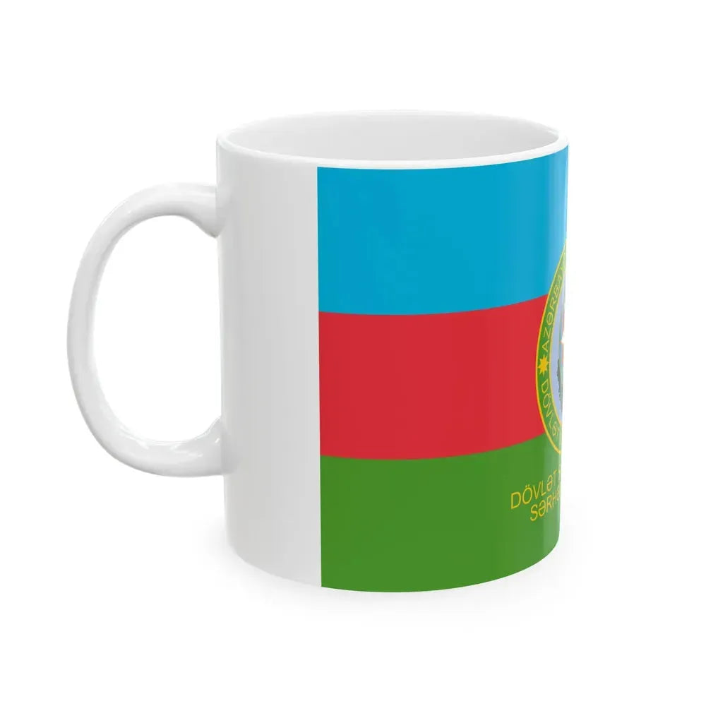 Azerbaijan Border Guards Standard Reverse (Azerbaijan) White Coffee Mug - Go Mug Yourself