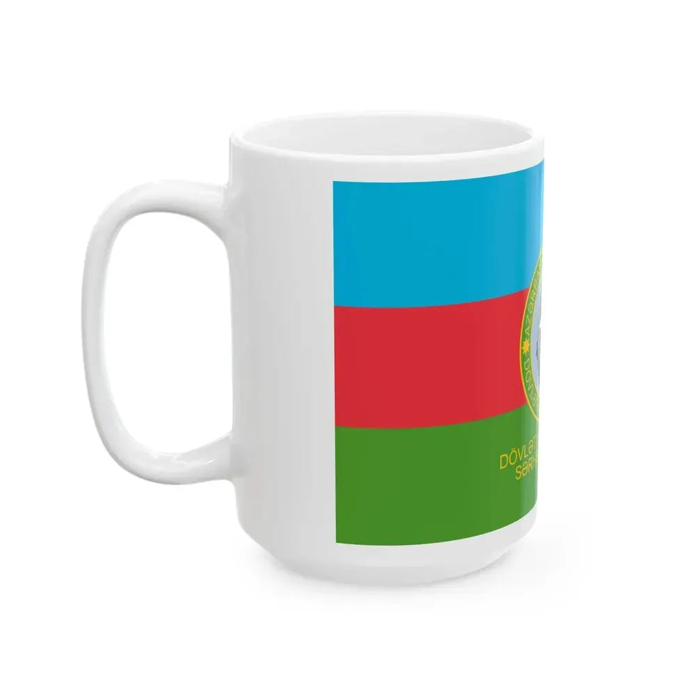 Azerbaijan Border Guards Standard Reverse (Azerbaijan) White Coffee Mug - Go Mug Yourself