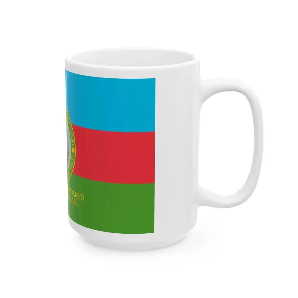 Azerbaijan Border Guards Standard Reverse (Azerbaijan) White Coffee Mug - Go Mug Yourself