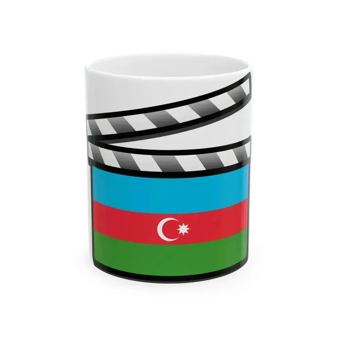 Azerbaijan film clapperboard (Azerbaijan) White Coffee Mug 11oz - Go Mug Yourself