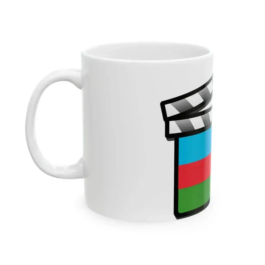 Azerbaijan film clapperboard (Azerbaijan) White Coffee Mug - Go Mug Yourself