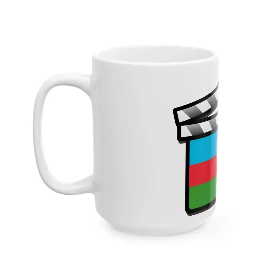 Azerbaijan film clapperboard (Azerbaijan) White Coffee Mug - Go Mug Yourself