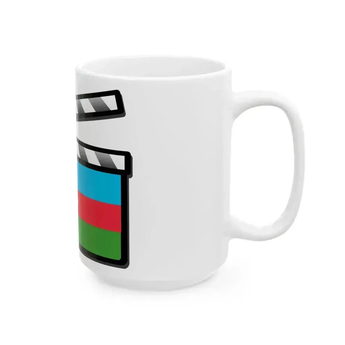 Azerbaijan film clapperboard (Azerbaijan) White Coffee Mug - Go Mug Yourself
