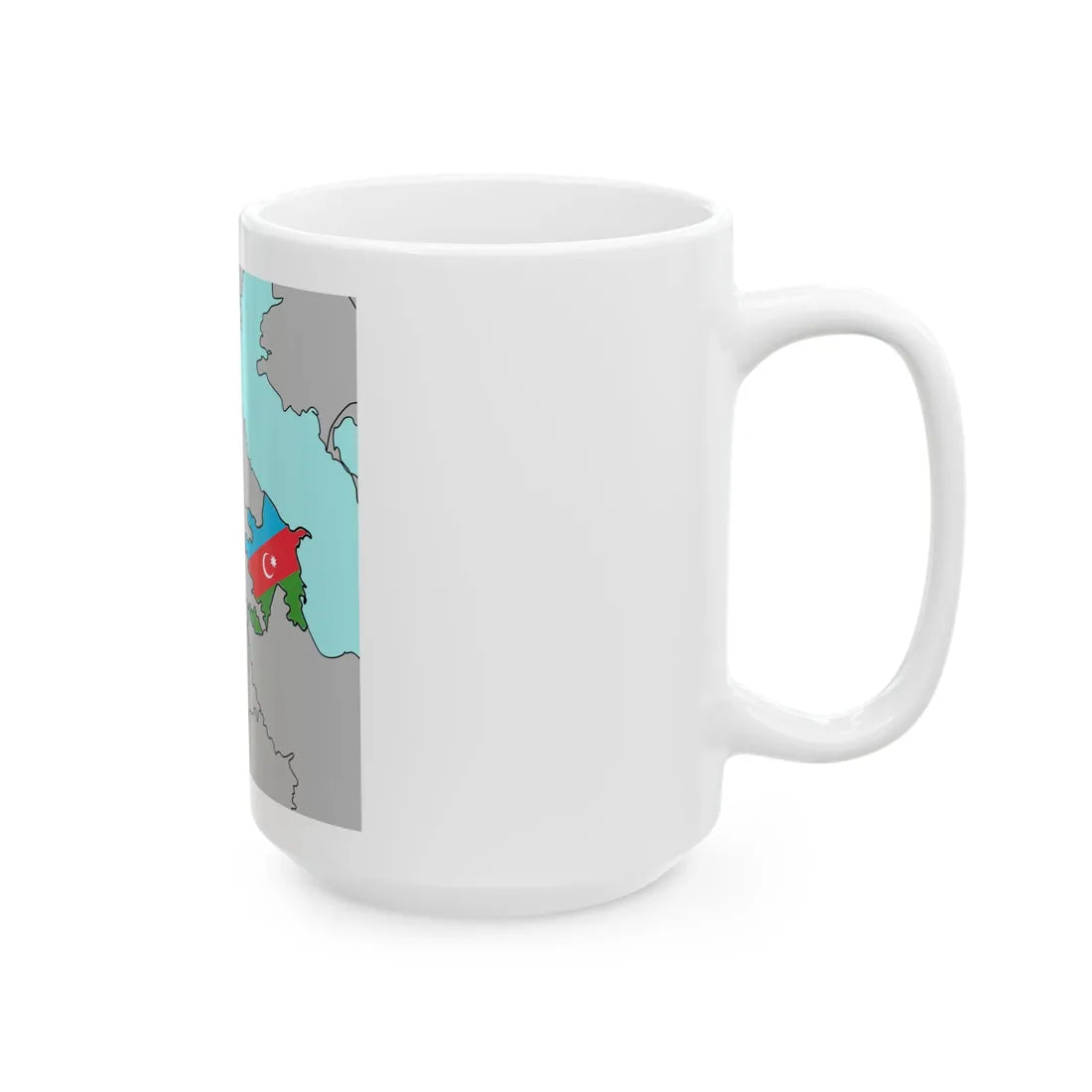 Azerbaijan in the Caucasus (Azerbaijan) White Coffee Mug - Go Mug Yourself