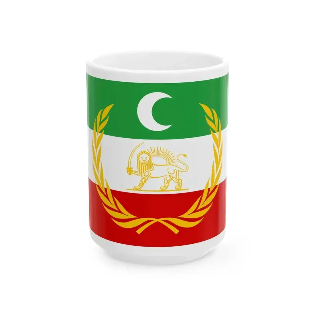 Azerbaijan peoples government flag (Iran) White Coffee Mug 15oz - Go Mug Yourself