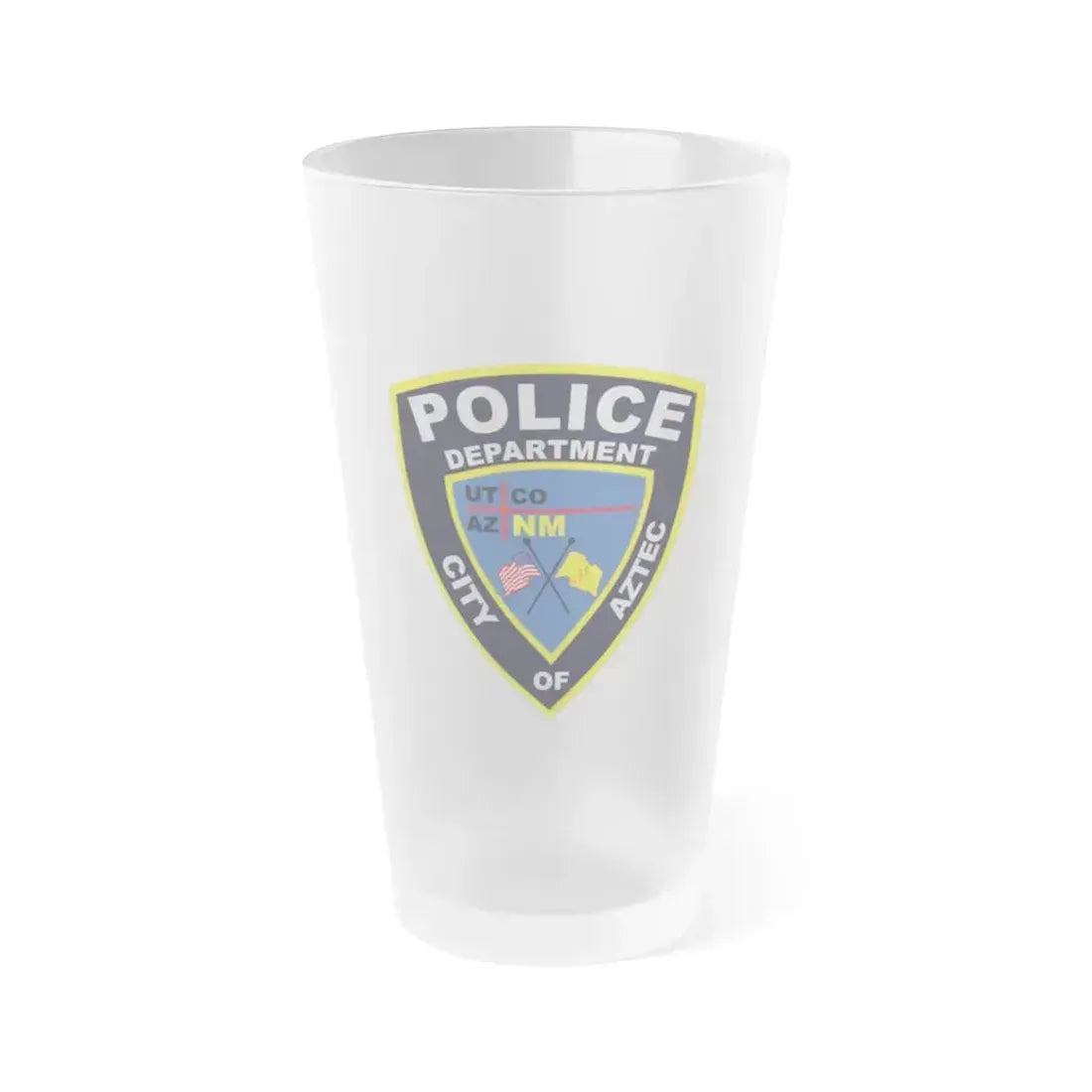 Aztec New Mexico Police Department - Frosted Pint Glass 16oz 16oz Frosted - Go Mug Yourself
