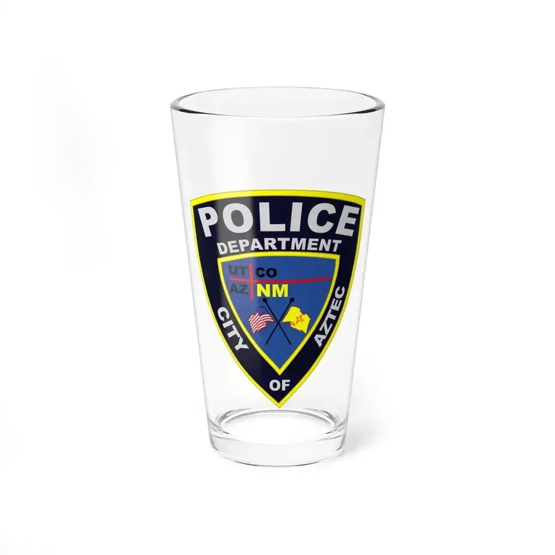 Aztec New Mexico Police Department - Pint Glass 16oz 16oz - Go Mug Yourself