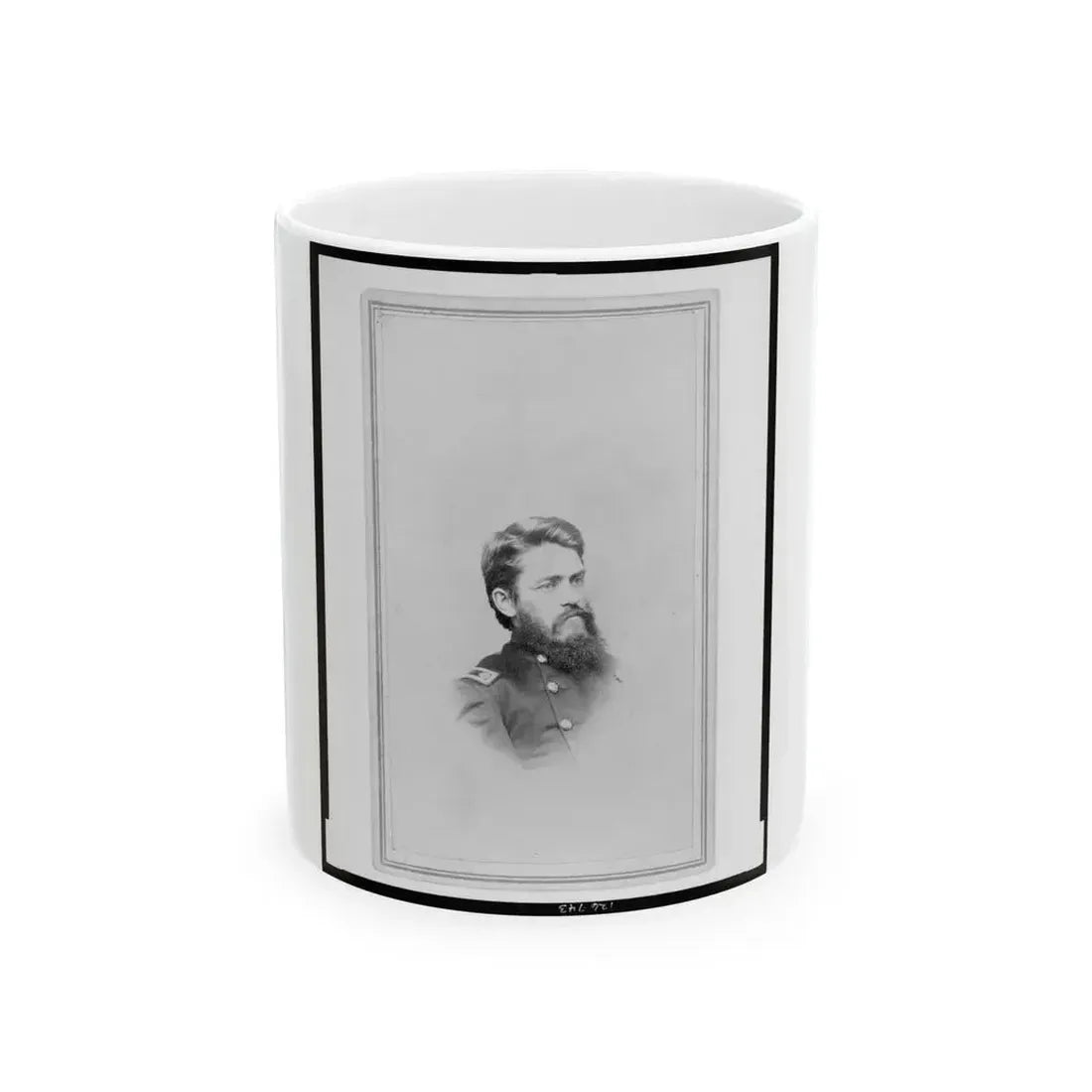 B. F. Sceva, Lt. Col., 10th N.Y. Cavalry Regiment, Head-And-Shoulders Portrait, Facing Right (U.S. Civil War) White Coffee Mug 11oz - Go Mug Yourself