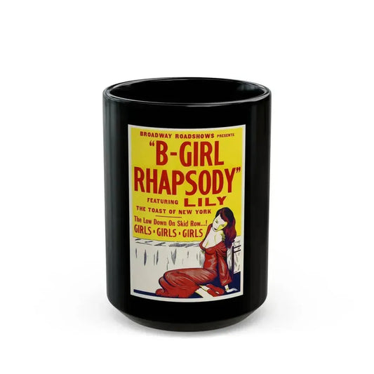 B GIRL RHAPSODY 1952 Movie Poster - Black Coffee Mug 15oz - Go Mug Yourself
