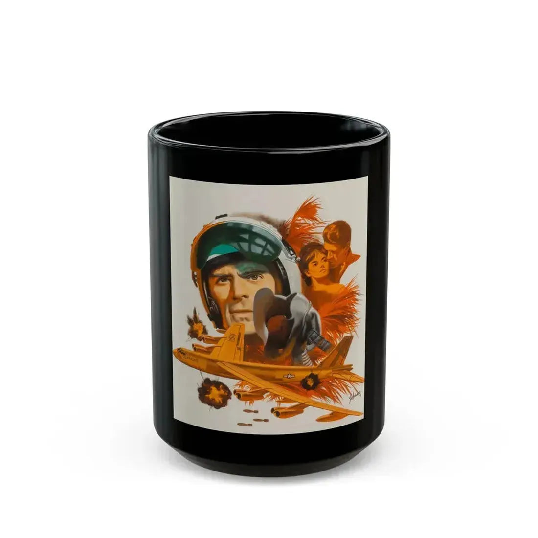 B52, Flying Fortress - Black Coffee Mug 15oz - Go Mug Yourself