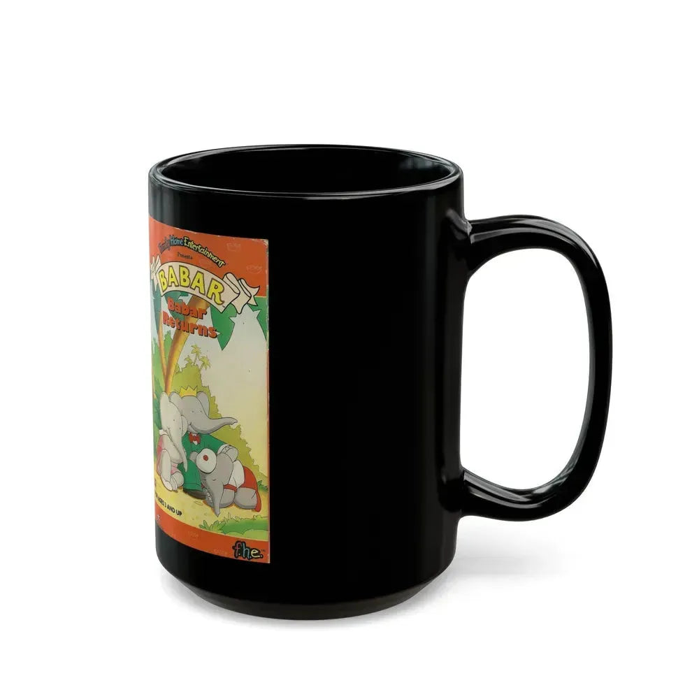 BABAR BABAR RETURNS (VHS COVER) - Black Coffee Mug - Go Mug Yourself