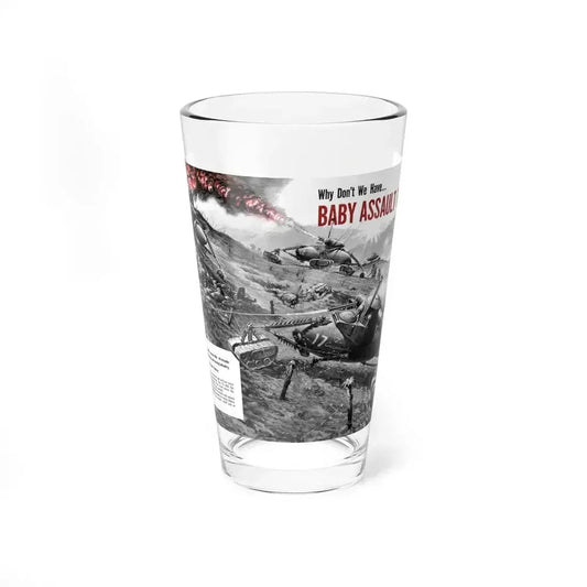 Baby Assault Tanks, Modern Mechanix, 1952 (Magazine Illustration) Pint Glass 16oz 16oz - Go Mug Yourself