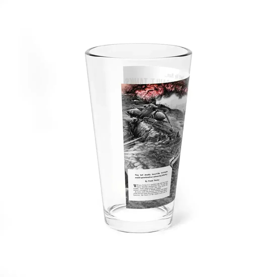 Baby Assault Tanks, Modern Mechanix, 1952 (Magazine Illustration) Pint Glass 16oz - Go Mug Yourself