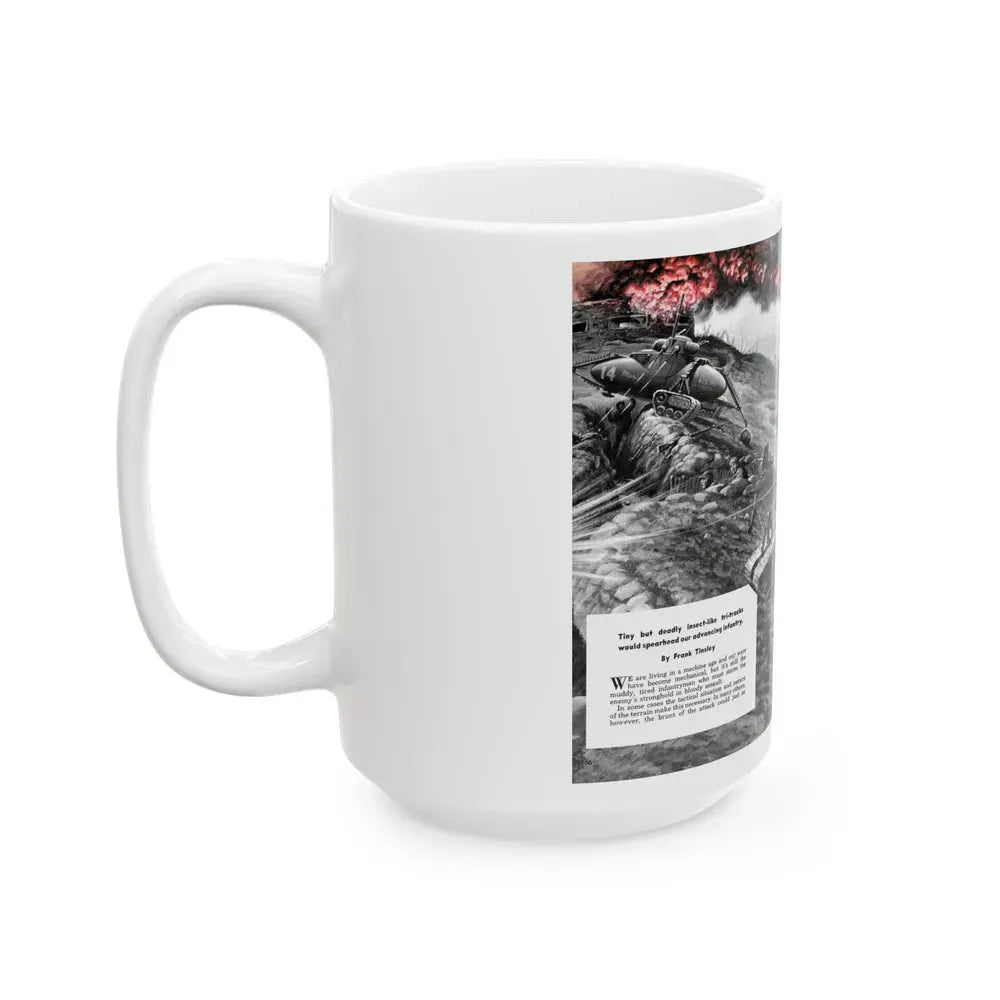 Baby Assault Tanks, Modern Mechanix, 1952 - White Coffee Mug - Go Mug Yourself