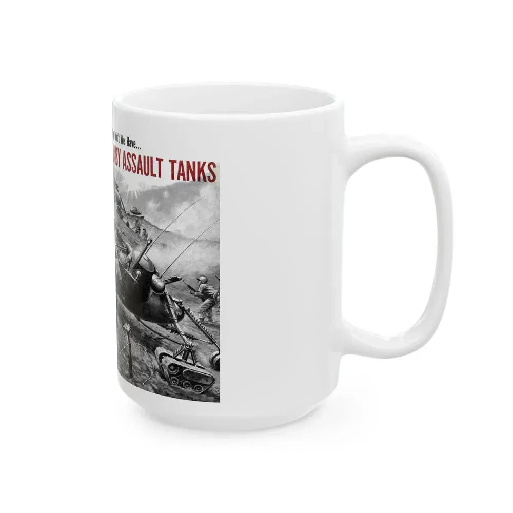Baby Assault Tanks, Modern Mechanix, 1952 - White Coffee Mug - Go Mug Yourself