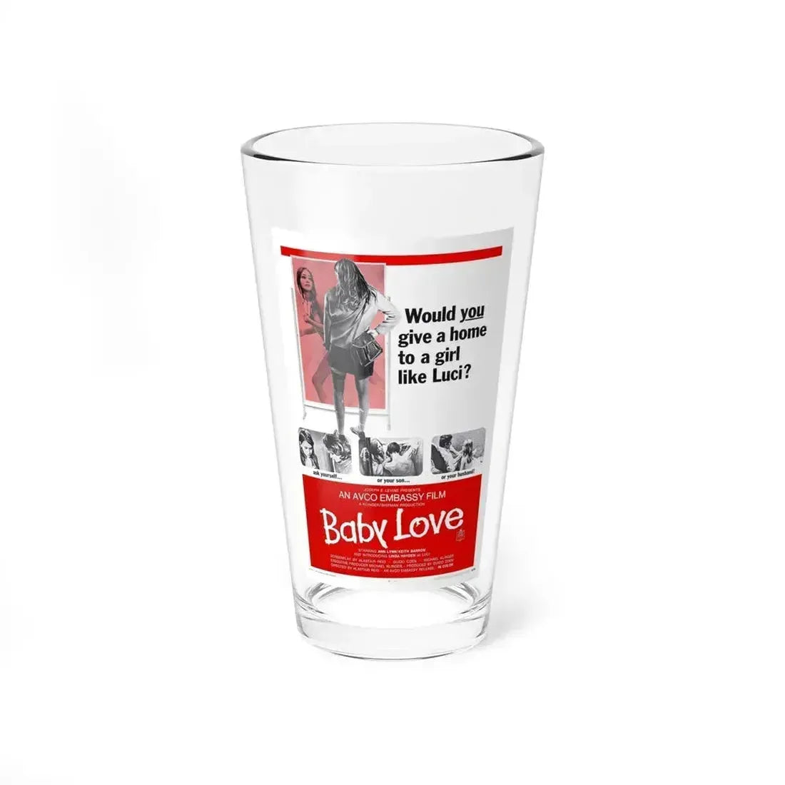 BABY LOVE 1969 Movie Poster - Pint Glass 16oz 16oz - Go Mug Yourself